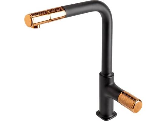Fdesign ARDESIA FD1-ARD-8-25 czarny + różowe złoto (miedź)