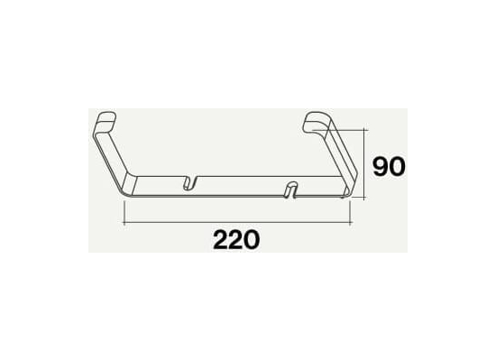 Ramka mocująca FALMEC do rury prostokątnej 220x90mm (zestaw) (KACL.362)