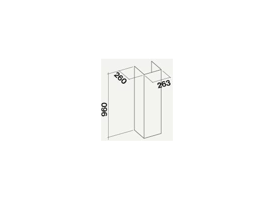 __RABAT_10%__ Przedłużenia komina FALMEC H=960mm inox fasteel do LINE