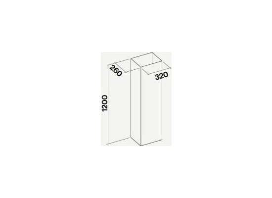 __RABAT_10%__ Przedłużenia komina FALMEC H=1200mm inox fasteel do SYMBOL ISOLA
