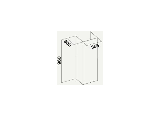 Przedłużenia komina FALMEC H=960mm inox do HORIZON (KACL.571#I)