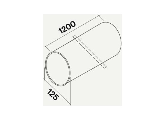 Rura sztywna FALMEC okrągła fi 125x1200mm (KACL.382)
