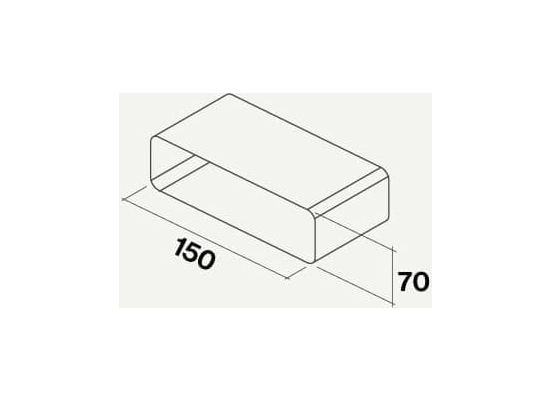 Łącznik FALMEC do rur prostokątnych 150x70mm (KACL.383)