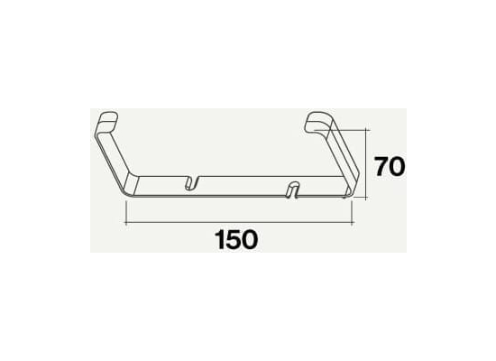 Ramka mocująca FALMEC do rury prostokątnej 150x70mm (KACL.389)