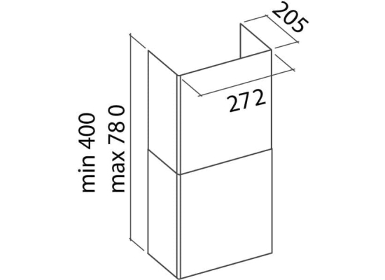 Komin FALMEC inox do TAB 60/80 (KCTCN.001#I)