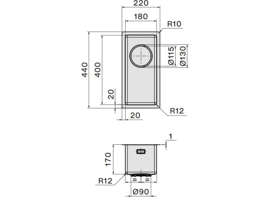 _dodatkowy RABAT %_| Zlew FALMEC COMO INOX 18 stal szczotkowana (SCO1800F.00#SSF)