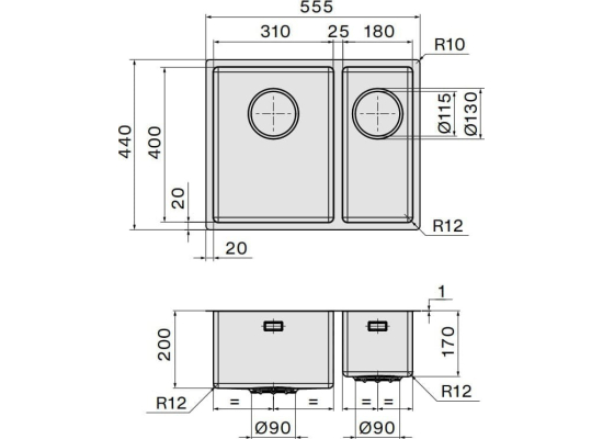 _dodatkowy RABAT %_| Zlew FALMEC COMO INOX 3118 stal szczotkowana (SCO3118F.00#SSF)