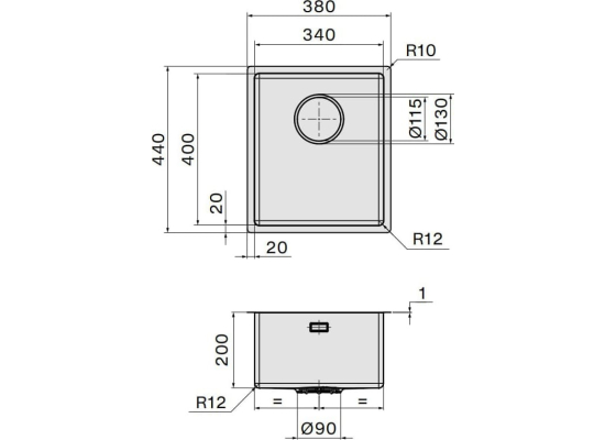 _dodatkowy RABAT %_| Zlew FALMEC COMO INOX 34 stal szczotkowana (SCO3400F.00#SSF)