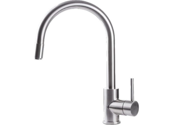 _wysyłka 24H*_| Zestaw FALMEC | zlew GARDA 50 + bateria PURE STEEL ROUND | stal szczotkowana INOX