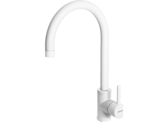 Zestaw FALMEC | zlew ISEO CERAMIX 40 + bateria ISEO ROUND | WHITE (biały mat)
