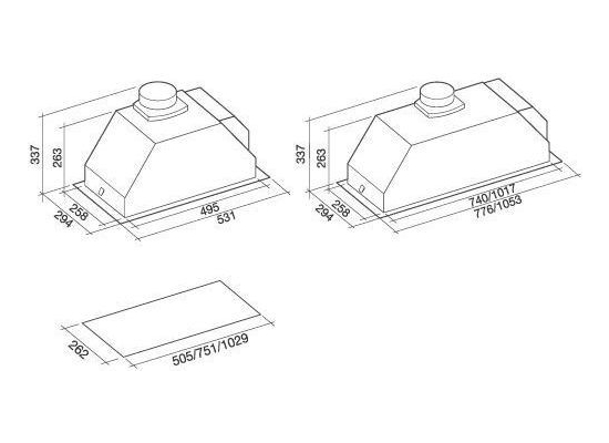 | PRODUKT ARCHIWALNY | Okap do zabudowy FALMEC GRUPA SILNIKOWA 105 inox | 800 m3/h |__5_LAT_GWARANCJI__|