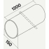 Rura sztywna FALMEC okrągła fi 150x1200mm (KACL.358)