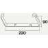 Ramka mocująca FALMEC do rury prostokątnej 220x90mm (zestaw) (KACL.362)