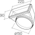 Kolanko FALMEC okrągłe fi 150mm x prostokątne 220x90mm (KACL.371)