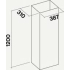 Przedłużenia komina FALMEC H=1200mm inox do HORIZON ISOLA (KACL.572#I)