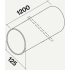 Rura sztywna FALMEC okrągła fi 125x1200mm (KACL.382)