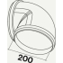 Kolanko FALMEC okrągłe 90 stopni x fi 200mm (KACL.341)