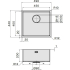 _dodatkowy RABAT %_|_wysyłka 24H*_| Zlew FALMEC COMO INOX 45-U stal szczotkowana (podwieszany) (SCO4500U.00#SSF)