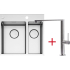 Zestaw FALMEC | zlew GARDA 3118 + bateria PURE STEEL FLAT | stal szczotkowana INOX