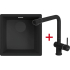 _wysyłka 24H*_| Zestaw FALMEC | zlew ISEO CERAMIX 40 + bateria ISEO CORNER | BLACK (czarny mat)