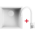 Zestaw FALMEC | zlew ISEO CERAMIX 40 + bateria ISEO ROUND | WHITE (biały mat)