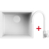 Zestaw FALMEC | zlew ISEO CERAMIX 50 + bateria ISEO ROUND | WHITE (biały mat)