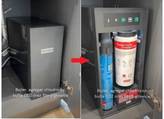 System filtracji FRANKE 6w1 Mythos WATER HUB ALL IN ONE z bateria stal szczotkowana INOX (160.0708.955)