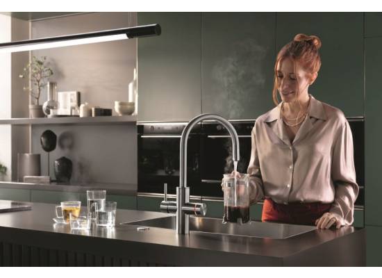 System filtracji FRANKE 6w1 Mythos WATER HUB ALL IN ONE z bateria stal szczotkowana INOX (160.0708.955)