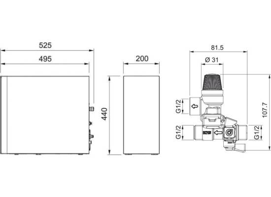 System filtracji FRANKE 6w1 Mythos WATER HUB ALL IN ONE z bateria stal szczotkowana INOX (160.0708.955)