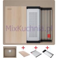 Zlew FRANKE Kanon Pro KNG PRO 610-53 cappuccino (wkładka + rollmata + deska) (114.0749.557) *** zamów wycięcie otworów GRATIS ***