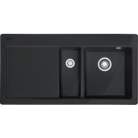 Zlew ceramiczny FRANKE Mythos MTK 651-100 (komora PRAWA) onyx (czarny połysk) | Fraceram (124.0379.868)