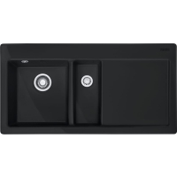 Zlew ceramiczny FRANKE Mythos MTK 651-100 (komora LEWA) onyx (czarny połysk) | Fraceram (124.0379.869)