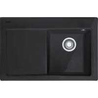 Zlew ceramiczny FRANKE Mythos MTK 611-78 (komora PRAWA) onyx (czarny połysk) | Fraceram (124.0540.974)