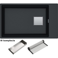Zlew FRANKE Kanon KNG 110-62 onyx (wkładka + rollmata) (125.0528.620) *** zamów wycięcie otworów GRATIS ***