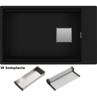 Zlew FRANKE Kanon KNG 110-62 czarny mat (wkładka + rollmata) (125.0633.003) *** zamów wycięcie otworów GRATIS ***