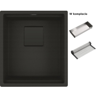 Zlew FRANKE Kanon KNG 110-37 czarny mat BLACK EDITION (wkładka + rollmata) (125.0721.149)
