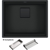 Zlew FRANKE Kanon KNG 110-52 czarny mat BLACK EDITION (wkładka + rollmata) (125.0721.150)
