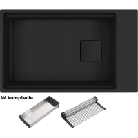 Zlew FRANKE Kanon KNG 110-62 czarny mat BLACK EDITION (wkładka + rollmata) (125.0721.161) *** zamów wycięcie otworów GRATIS ***