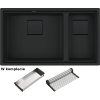 Zlew FRANKE Kanon KNG 160-46-21 czarny mat BLACK EDITION (wkładka + rollmata) (125.0721.162)