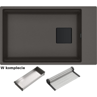 Zlew FRANKE Kanon KNG 110-62 łupkowy szary BLACK EDITION (wkładka + rollmata) (125.0737.897) *** zamów wycięcie otworów GRATIS ***