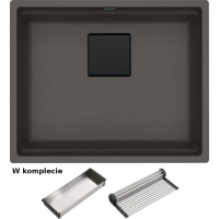 Zlew FRANKE Kanon KNG 110-52 łupkowy szary BLACK EDITION (wkładka + rollmata) (125.0737.898)