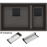 Zlew FRANKE Kanon KNG 160-46-21 łupkowy szary BLACK EDITION (wkładka + rollmata) (125.0737.899)