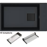 Zlew FRANKE Kanon KNG 110-62 onyx BLACK EDITION (wkładka + rollmata) (125.0740.834) *** zamów wycięcie otworów GRATIS ***