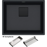 Zlew FRANKE Kanon KNG 110-52 onyx BLACK EDITION (wkładka + rollmata) (125.0740.835)