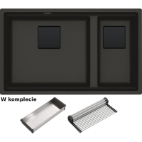 Zlew FRANKE Kanon KNG 160-46-21 onyx BLACK EDITION (wkładka + rollmata) (125.0740.836)