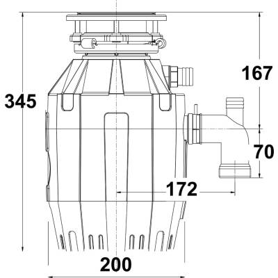 Młynek-rozdrabniacz FRANKE Turbo Elite TE-50 | 0.5KM | 2600obr (134.0535.229)