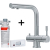Zestaw FRANKE | bateria ATLAS CLEAR WATER stal szczotkowana INOX + zestaw CLEAR WATER M (120.0637.657)