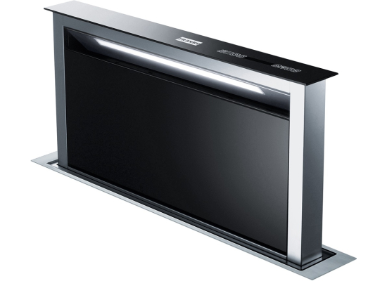 Okap blatowy FRANKE Downdraft FDW 908 IB XS stal szczotkowana + czarne szkło (110.0365.588)
