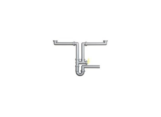 Zestaw mostek z syfonem FRANKE 1 1/2'' do podłączenia 2 komór (112.0048.805)