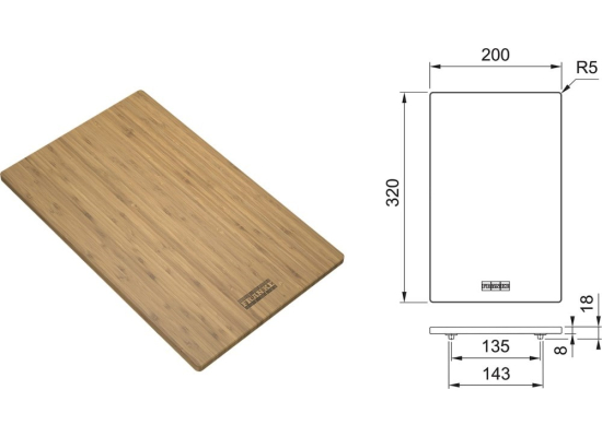 Zestaw FRANKE ALL-IN PREMIUM 8in1 (szyna, deska, duża+mała wkładka, mata, pokrywka, duży+mały pojemnik) (112.0655.489)